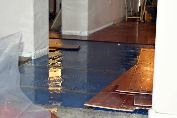 Professional Water Damage Restoration technician working in Suamico, WI